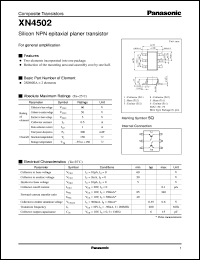 datasheet for XN04502 by Panasonic - Semiconductor Company of Matsushita Electronics Corporation