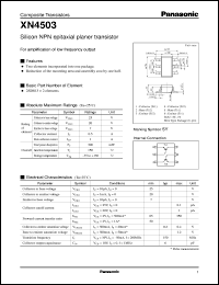 datasheet for XN04503 by Panasonic - Semiconductor Company of Matsushita Electronics Corporation