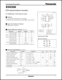 datasheet for XN04506 by Panasonic - Semiconductor Company of Matsushita Electronics Corporation