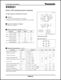 datasheet for XN05531 by Panasonic - Semiconductor Company of Matsushita Electronics Corporation