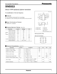datasheet for XN05553 by Panasonic - Semiconductor Company of Matsushita Electronics Corporation