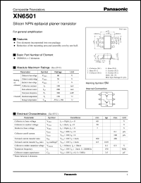 datasheet for XN06501 by Panasonic - Semiconductor Company of Matsushita Electronics Corporation