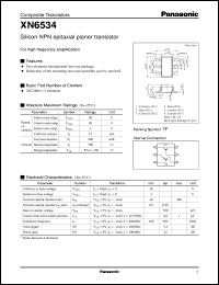 datasheet for XN06534 by Panasonic - Semiconductor Company of Matsushita Electronics Corporation