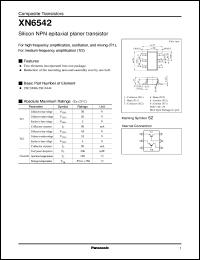 datasheet for XN06542 by Panasonic - Semiconductor Company of Matsushita Electronics Corporation
