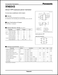 datasheet for XN06543 by Panasonic - Semiconductor Company of Matsushita Electronics Corporation