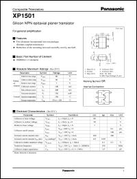 datasheet for XP01501 by Panasonic - Semiconductor Company of Matsushita Electronics Corporation