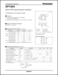 datasheet for XP01504 by Panasonic - Semiconductor Company of Matsushita Electronics Corporation