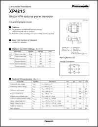 datasheet for XP04215 by Panasonic - Semiconductor Company of Matsushita Electronics Corporation