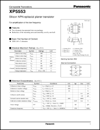 datasheet for XP05553 by Panasonic - Semiconductor Company of Matsushita Electronics Corporation