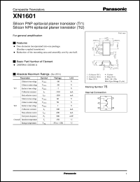 datasheet for XN01601 by Panasonic - Semiconductor Company of Matsushita Electronics Corporation