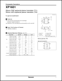 datasheet for XP01601 by Panasonic - Semiconductor Company of Matsushita Electronics Corporation