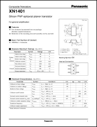 datasheet for XN01401 by Panasonic - Semiconductor Company of Matsushita Electronics Corporation