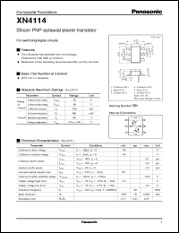 datasheet for XN04114 by Panasonic - Semiconductor Company of Matsushita Electronics Corporation