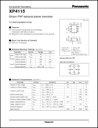 datasheet for XP04115 by Panasonic - Semiconductor Company of Matsushita Electronics Corporation