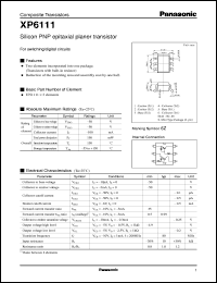 datasheet for XP06111 by Panasonic - Semiconductor Company of Matsushita Electronics Corporation