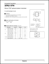 datasheet for XP0611FH by Panasonic - Semiconductor Company of Matsushita Electronics Corporation