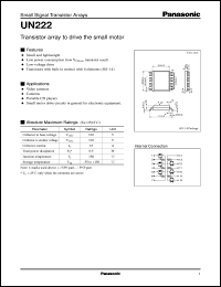 datasheet for UNA0222 by Panasonic - Semiconductor Company of Matsushita Electronics Corporation