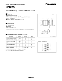 datasheet for UNA0225 by Panasonic - Semiconductor Company of Matsushita Electronics Corporation