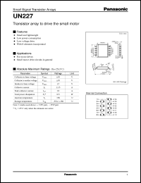datasheet for UNA0227 by Panasonic - Semiconductor Company of Matsushita Electronics Corporation