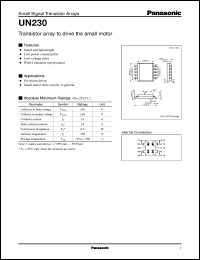 datasheet for UNA0230 by Panasonic - Semiconductor Company of Matsushita Electronics Corporation