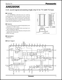 datasheet for AN5295NK by Panasonic - Semiconductor Company of Matsushita Electronics Corporation