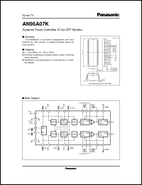 datasheet for AN96A07K by Panasonic - Semiconductor Company of Matsushita Electronics Corporation