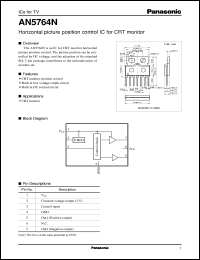 datasheet for AN5764N by Panasonic - Semiconductor Company of Matsushita Electronics Corporation