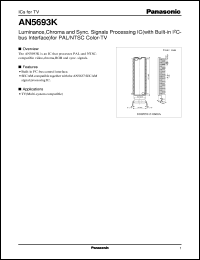 datasheet for AN5693K by Panasonic - Semiconductor Company of Matsushita Electronics Corporation