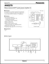 datasheet for AN5279 by Panasonic - Semiconductor Company of Matsushita Electronics Corporation