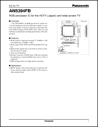 datasheet for AN5394FB by Panasonic - Semiconductor Company of Matsushita Electronics Corporation