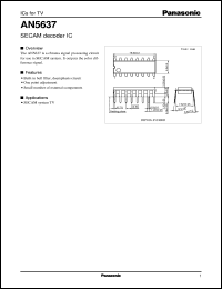 datasheet for AN5637 by Panasonic - Semiconductor Company of Matsushita Electronics Corporation