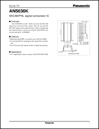 datasheet for AN5636K by Panasonic - Semiconductor Company of Matsushita Electronics Corporation