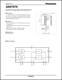 datasheet for AN5767K by Panasonic - Semiconductor Company of Matsushita Electronics Corporation