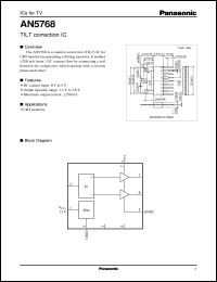 datasheet for AN5768 by Panasonic - Semiconductor Company of Matsushita Electronics Corporation