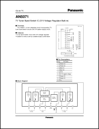 datasheet for AN5071 by Panasonic - Semiconductor Company of Matsushita Electronics Corporation
