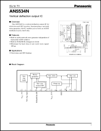 datasheet for AN5534N by Panasonic - Semiconductor Company of Matsushita Electronics Corporation