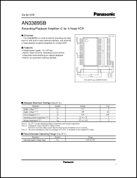 datasheet for AN3389SB by Panasonic - Semiconductor Company of Matsushita Electronics Corporation