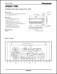datasheet for AN3811NK by Panasonic - Semiconductor Company of Matsushita Electronics Corporation