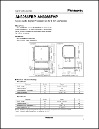datasheet for AN3986FBP by Panasonic - Semiconductor Company of Matsushita Electronics Corporation