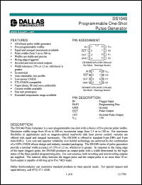 datasheet for DS1040M-75 by Dallas Semiconductor
