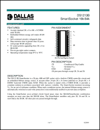 datasheet for DS1213B by Dallas Semiconductor