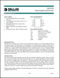 datasheet for DS1218 by Dallas Semiconductor