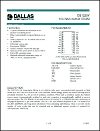 datasheet for DS1220Y-100 by Dallas Semiconductor
