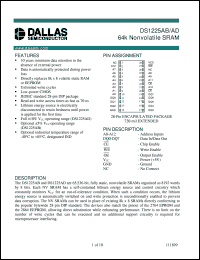 datasheet for DS1225AB-150 by Dallas Semiconductor