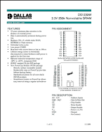 datasheet for DS1230W-100 by Dallas Semiconductor