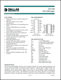 datasheet for DS1238-10 by Dallas Semiconductor