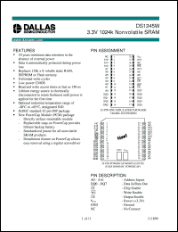 datasheet for DS1245W-100 by Dallas Semiconductor