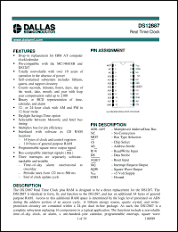 datasheet for DS12887 by Dallas Semiconductor