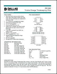 datasheet for DS1302 by Dallas Semiconductor