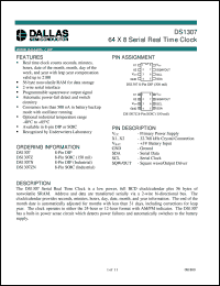 datasheet for DS1307 by Dallas Semiconductor